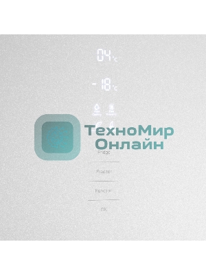 Холодильник Maunfeld MFF185NFW белый глянц. двухкамерный 211/104л морозилка снизу, No Frost