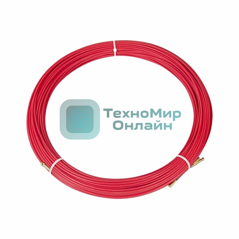 Протяжка кабельная Rexant (мини УЗК в бухте), стеклопруток, d=3,5 мм 50 м, красная