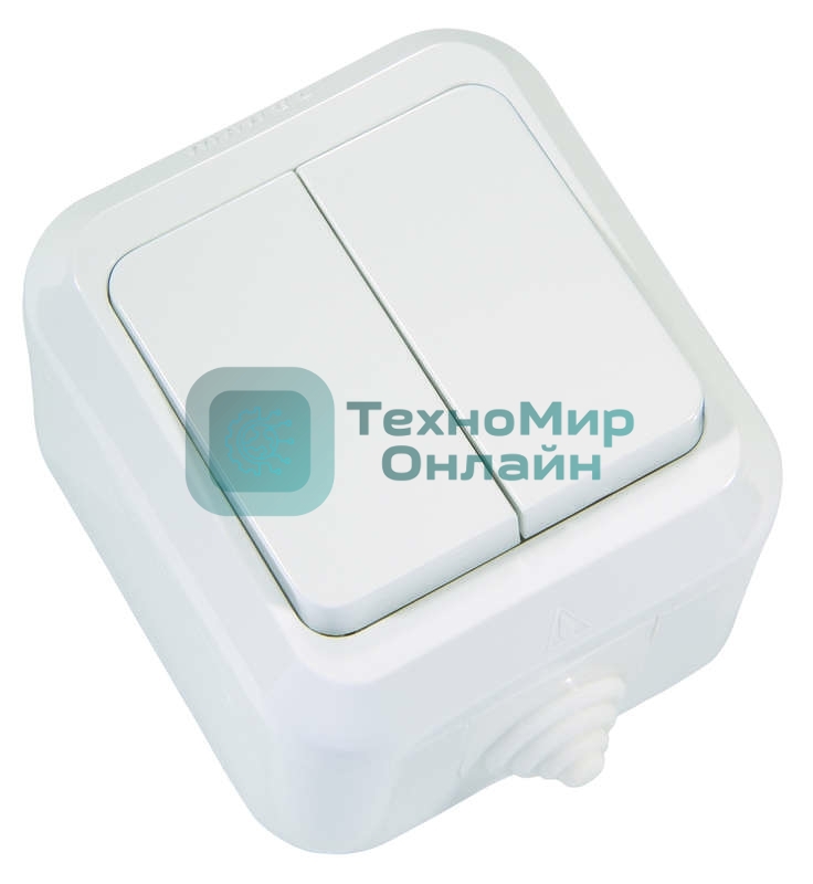 Выключатель 2-кл. Makel ОП 10А IP44 п/герм. белый