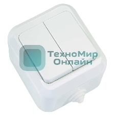 Выключатель 2-кл. Makel ОП 10А IP44 п/герм. белый