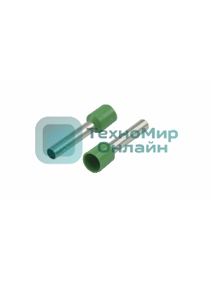 Наконечник штыревой втулочный изолированный Rexant F-18 мм 6 мм² (НШВи 6.0-18) зеленый