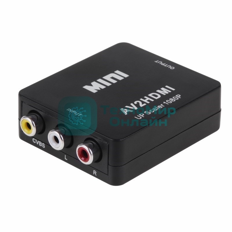 Конвертер Rexant 3 RCA на HDMI пластик, черный