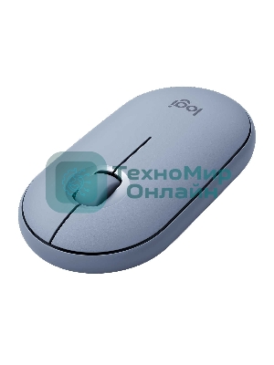 Мышь беспроводная Logitech Pebble M350 серый, 1000 dpi, радиоканал, Bluetooth, USB, кнопки - 3