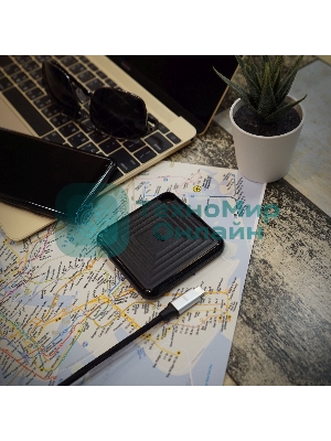 Внешний SSD 2TB Silicon Power PC60, External, USB 3.2 Type-C R/W - 540/500 MB/s черный