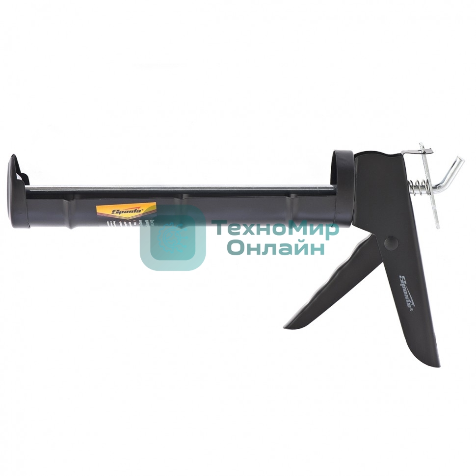 Пистолет для герметика Sparta 310мл ''полуоткрытый'' круглый шток 8мм утолщенные стенки