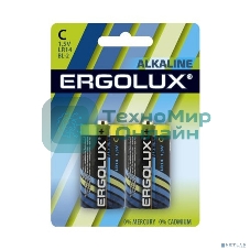 Элемент питания алкалиновый Ergolux LR14 BL-2 LR14 BL-2 1.5В Alkaline (2шт в упаковке)