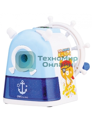 Точилка для карандашей механическая Deli Sailor E0665 1 отверстие пластик ассорти