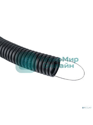 Труба гофрированная ПНД EKF tpnd-32n Plast с зондом d 32 мм черная EKF PROxima бухта 50 м