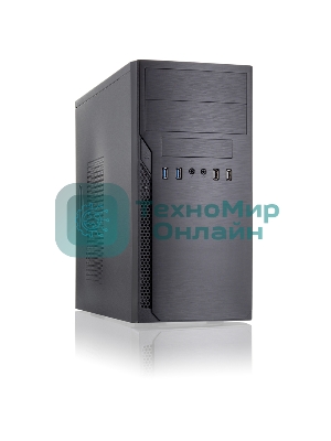 Компьютерный корпус с блоком питания 450Вт. Case Foxline mATX, 450W, 2xUSB 3.0, 2xUSB 2.0, powercord