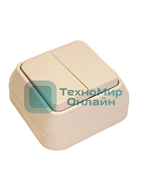 Выключатель 2-кл. Makel ОП 10А IP20 крем