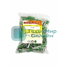 Наконечник штыревой втулочный изолированный Rexant F-18 мм 6 мм² (НШВи 6.0-18) зеленый