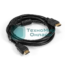 Кабель HDMI ExeGate EX-CC-HDMI-1.5F (19M/19M, 1,5м, v1.4b, ферритовые кольца, позолоченные контакты)