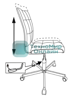 Кресло компьютерное Бюрократ CH-330M/LT-20 без подлокотников, черный, крестовина металл