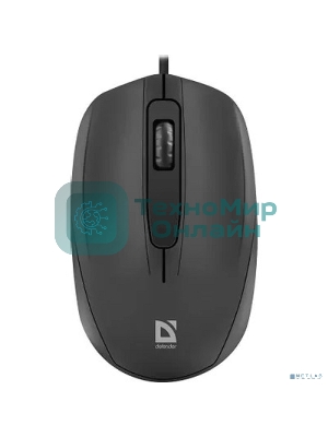 Мышь проводная Defender Alpha MB-507 черный, 1000 dpi, USB, кнопки - 3