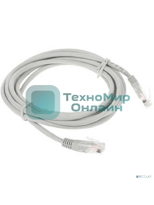 Патч-корд медный UTP Cablexpert PP10-3M cat.5e, 3м, литой, многожильный, серый