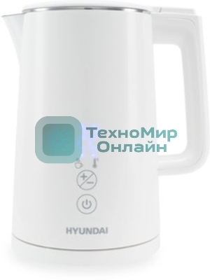 Чайник электрический Hyundai HYK-S5502 1 л, 1200 Вт, титан/титановый корпус: металл