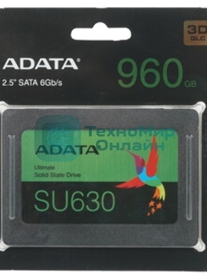 Накопитель SSD ADATA SU630, 960Gb, SATA III, 2.5