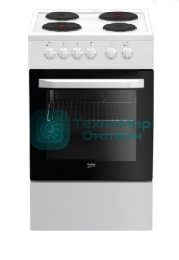 Плита электрическая Beko FFSS56000W белый, конфорок 4 шт, духовка 60 л, 50 см x 85 см x 60 см