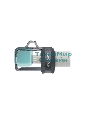 Флешка USB 64 Gb SanDisk Ultra Android Dual OTG, m3.0/USB 3.0, черный