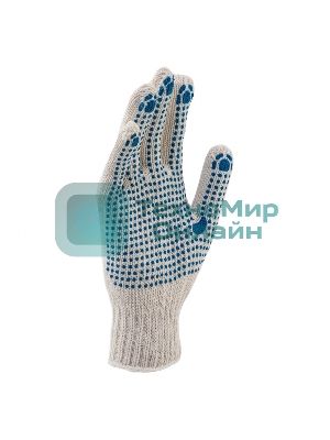 Перчатки трикотажные Сибртех, с ПВХ точкой, 7 класс