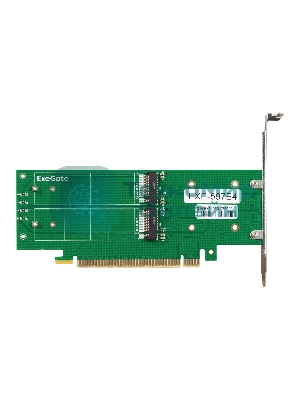 Переходник ExeGate EXE-597E4 (4 x M.2 M key -> PCI-E x16 v3.0, для установки четырех SSD M.2 2230/2242/2260/2280/22110 M key NGFF в слот PCI-E, материнская плата должна быть c функции Bifurcation PCI-E)