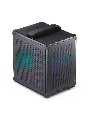 Компьютерный корпус JONSBO Computer Case C6Handle black hang-in version черный, Mini-Tower, материнская плата mATX, без БП, прозрачная боковая панель