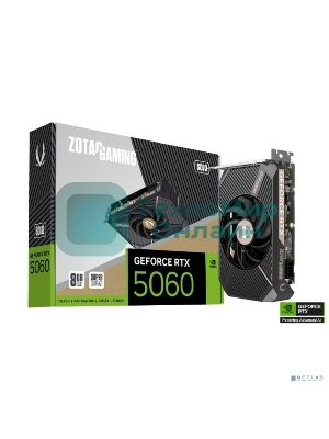 Видеокарта Zotac RTX 5060 SOLO 8Gb GDDR7 128bit 3xDP HDMI 1FAN LITE PACK