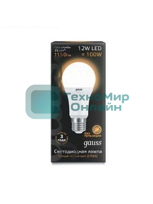 Лампа светодиодная Gauss LD102502112LED A60 globe 12W E27 2700K