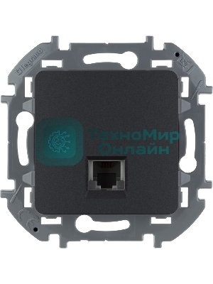 Телефонная розетка RJ11 антрацит