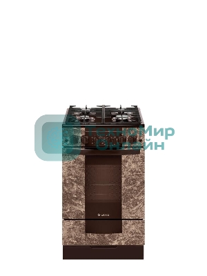 Плита газовая Gefest 5500-02 0114 коричневый, конфорок 4 шт, духовка 52 л, 50 см x 85 см x 58.5 см