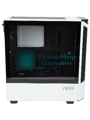 Компьютерный корпус Hiper PW81 белый без БП ATX 3x120мм 2xUSB2.0 2xUSB3.0 audio bott PSU