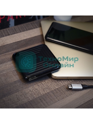 Внешний SSD 2TB Silicon Power PC60, External, USB 3.2 Type-C R/W - 540/500 MB/s черный