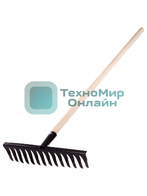 Грабли Сибртех 14-зубые, 350 мм, с черенком, витые