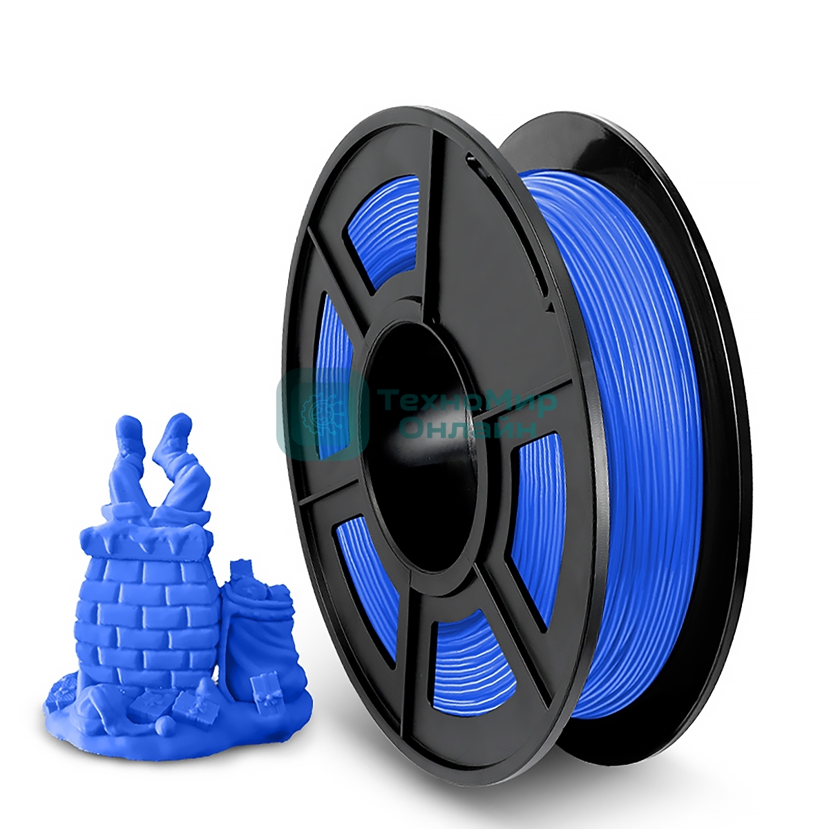 Филамент NVPrint TPU Blue для 3D печати диаметр 1.75мм длина 165 метров масса 0,5 кг