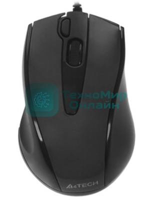 Мышь проводная A4Tech N-500FS черный, 1200 dpi, USB, кнопки - 4