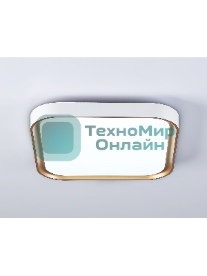 Потолочный светодиодный светильник Ambrella light FZ1253 WH/GD белый/золото 18W 5000K 250*250*60 (Без ПДУ)