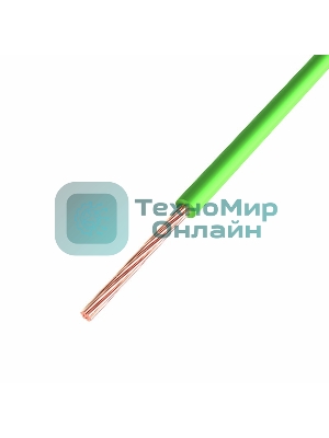 Провод ПГВА Rexant 1х0.50 мм², Cu, зеленый, бухта 500 м