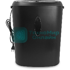 Шредер ГЕЛЕОС УМ24-4, DIN P-4 (4 ур-нь секр.), фрагмент 3,9х38мм, 17 лист (70г/м2), CD/пл.карты/скрепки/скобы, 24 литра