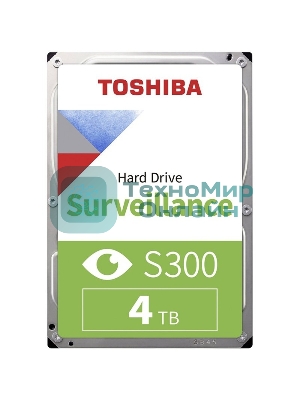 Жесткий диск Toshiba HDD SATA3 4Tb Surveillance S300 (SMR) 5400 256Mb (analog HDWT740UZSVA)