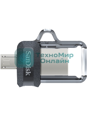 Флешка USB 64 Gb SanDisk Ultra Android Dual OTG, m3.0/USB 3.0, черный