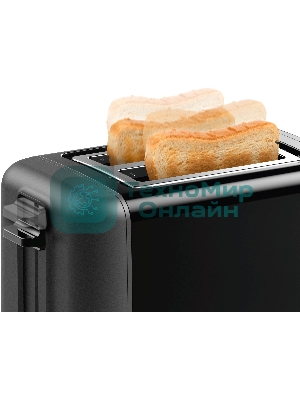 Тостер Bosch TAT3P423 черный, 970 Вт, 2 слота