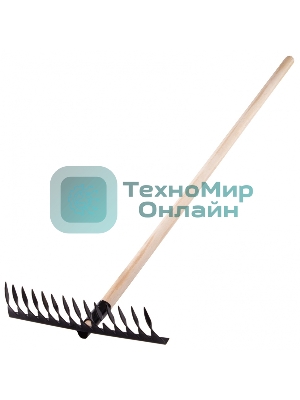 Грабли Сибртех 14-зубые, 350 мм, с черенком, витые