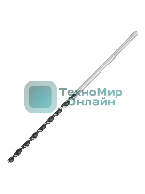 Сверло по дереву Сибртех, 12х500 мм, цилиндрический хвостовик