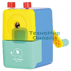 Точилка для карандашей механическая Deli E0616, 1 отверстие, пластик, ассорти, коробка