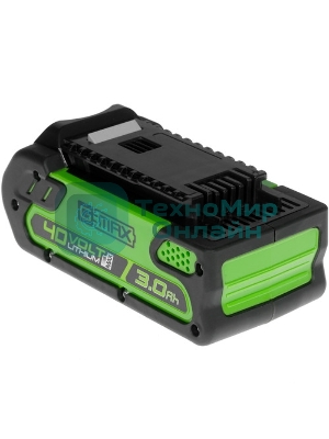 Аккумулятор для GreenWorks G-MAX 40V,20302,2601402,21332 40V 3000mAh/120.00Wh Li-ion