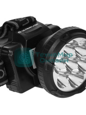 Фонарь ULTRAFLASH LED5362налобн аккум 220в черный 7led 2 реж пласт бокс