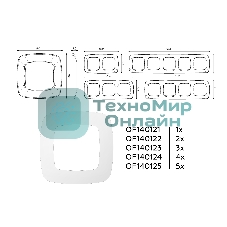 Рамка OMEGA Ecta (Белый матовый) 4-ая OF140124