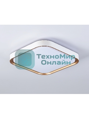 Потолочный светодиодный светильник Ambrella light FZ1253 WH/GD белый/золото 18W 5000K 250*250*60 (Без ПДУ)