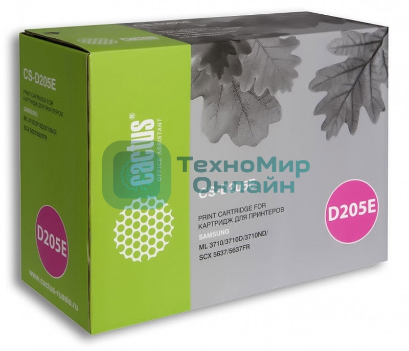 Картридж лазерный Cactus CS-D205E черный (10000 стр.) для Samsung ML-3710ND/ML-3712DW/SCX-5639FW/SCX-5637FR