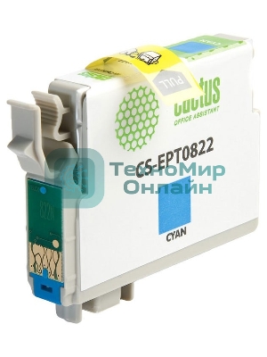 Картридж струйный Cactus CS-EPT0822 (T0822) голубой (13,8 мл) для Epson Stylus Photo R270/290/RX590